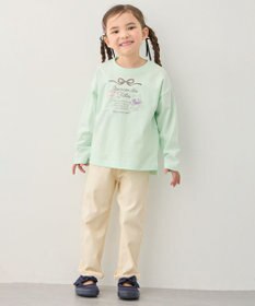 ANY KIDS 【綿100%】ロゴプリント 長袖Tシャツ