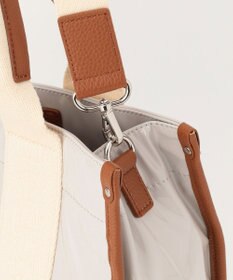 LA BAGAGERIE ソフトエナメル　ロゴテープ2WAYトートバッグ　Mサイズ