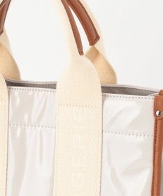 LA BAGAGERIE ソフトエナメル　ロゴテープ2WAYトートバッグ　Mサイズ