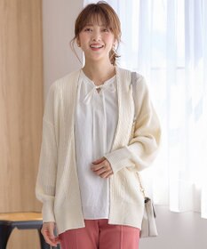 ANY SIS 【洗える】スフレアランパターン カーディガン