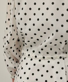 GRACE CONTINENTAL ドットフロッキーブルゾン