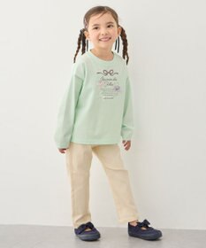 ANY KIDS 【綿100%】ロゴプリント 長袖Tシャツ