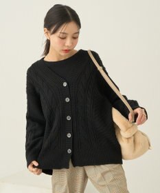 earth music&ecology アンチピリングケーブルカーディガン