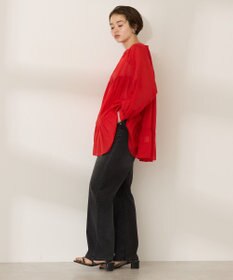 AMERICAN HOLIC シアーティアードロングブラウス