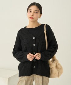 earth music&ecology アンチピリングケーブルカーディガン