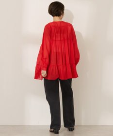 AMERICAN HOLIC シアーティアードロングブラウス