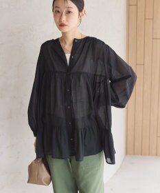 AMERICAN HOLIC シアーティアードロングブラウス