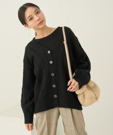 earth music&ecology アンチピリングケーブルカーディガン