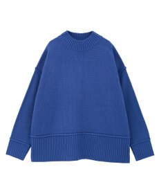 earth music&ecology 【毛玉防止 / 洗濯機洗い可】アンチピリングモックネックバックスリットニット