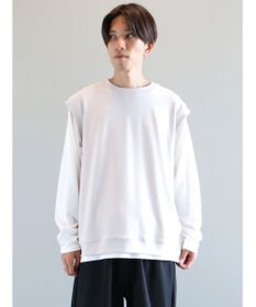 CRAFT STANDARD BOUTIQUE 梨地カットベスト＋Ｌ／Ｓ　ＴＥＥーＳＥＴ