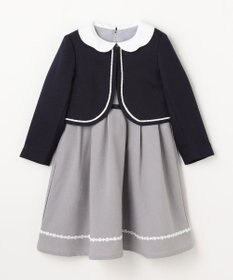 ANY KIDS 【2点セット】ノーカラー ボレロジャケット+襟付き ワンピース