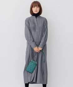 23区 L 【CLASSY.コラボ/洗える】ウールストレッチツイル ピンタック ワンピース
