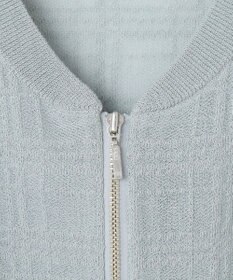 J.PRESS LADIES L 【洗える】SHEER JACQUARD ニット ブルゾン