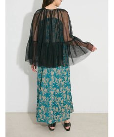 Green Parks リボンチュールデザインブラウス