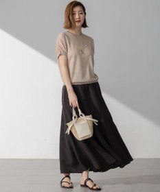 23区 【接触冷感/洗える】フィブリルツイル ギャザー スカート