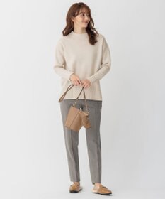 自由区 【洗える】ウールカシミヤブレンド オフネックプルオーバーニット