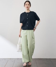 自由区 【前後着用可能】クレープストレッチドルマンスリーブ ニット