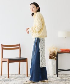 AMERICAN HOLIC 襟付き刺繍入りミニ裏毛プルオーバー