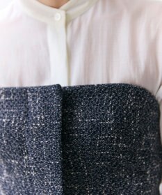 BEIGE， TRIPHANE / バックニットツイードビスチェ