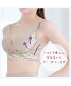 BRADELIS New York 【BRADELIS NewYork peace】綿混キャッチャーカップレースブラ24 ブラデリス ノンワイヤー 補正ブラジャー