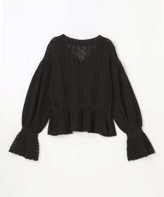 GRACE CONTINENTAL レース編ルーズニットトップ