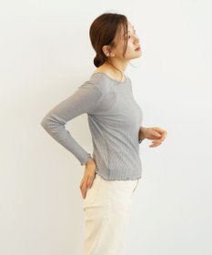 TOQUE 〈大草直子さんアドバイザー〉ベビーアルパカ×シルク ２WAYリブトップス