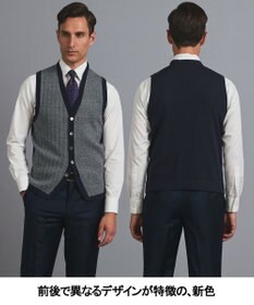 GOTAIRIKU 体温調整に【洗える/チクチクしにくい/ピリングしにくい】イタリア糸 ハイゲージ ベスト_WOOL100%