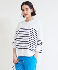 UNFILO 【抗菌防臭】スタイルアップニット　クルーネック