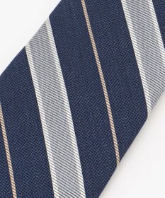J.PRESS MEN 【LINEN MIX COLLECTION】レジメンタル ネクタイ