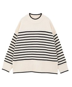 earth music&ecology 【毛玉防止 / 洗濯機洗い可】アンチピリングモックネックバックスリットニット