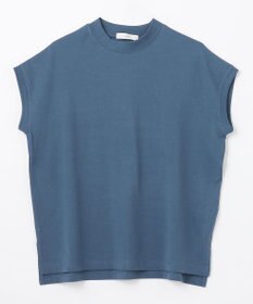 ANY L モックネックフレンチスリーブプルオーバー