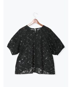 Te chichi メッシュレースボリュームスリーブブラウス