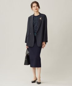 自由区 【アンサンブル対応・洗える】ポルカドットプリント プルオーバー