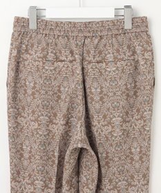 自由区 【洗える】ダマスクフローラルプリントテーパード パンツ