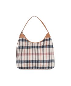 DAKS 【軽量】ポリエステル ハウスチェック ホーボーショルダーバッグ
