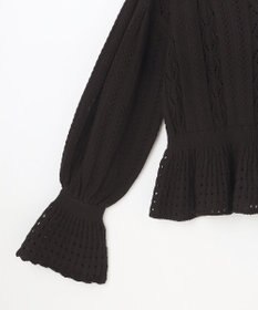 GRACE CONTINENTAL レース編ルーズニットトップ