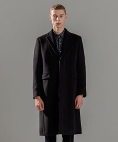 JOSEPH HOMME グロッシーウール 　チェスターコート　＜裏地：フォトコラージュプリント＞