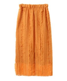 Green Parks ジャガードストライプフリルＩラインスカート