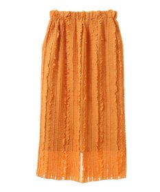 Green Parks ジャガードストライプフリルＩラインスカート