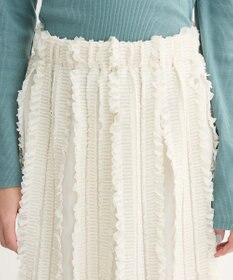 Green Parks ジャガードストライプフリルＩラインスカート