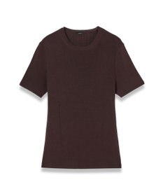 JOSEPH 【洗える】サティニーリブ　ショートスリーブニット