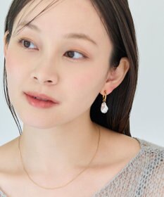 Phoebe <オンワード限定セット>3連ビーズパールネックレス×バランスバロックパールフープイヤリング