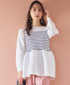 ANY SIS 【洗える】スポンディッシュペプラム ニット