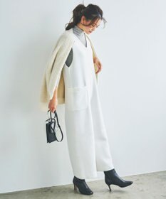 ハイストレッチダンボール Vネック サロペット / 23区 L