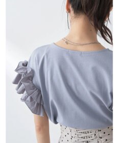 earth music&ecology フリルスリーブカットソー