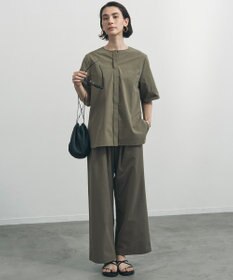 UNFILO 【セットアップ着用可/ウエストゴム】FINE MOVE ギャザーワイドパンツ