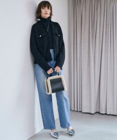 ICB 【洗える】 パウダリーチュール ハイネックトップス