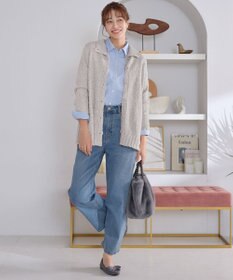 Tiaclasse 【着丈が選べる】ハイネックブークレカーディガン