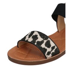 Green Parks ・ｒｉｃｈ　ｂｌｕｅ　雑材ゴムストラップサンダル