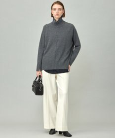 ICB L 【マシンウォッシャブル可】ライトトリコット バックスリット入り長袖プルオーバー